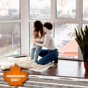 Тонкий самоклеящийся греющий мат IQ FLOOR MAT PRO 200 Вт/м.кв. - 4,5 м²